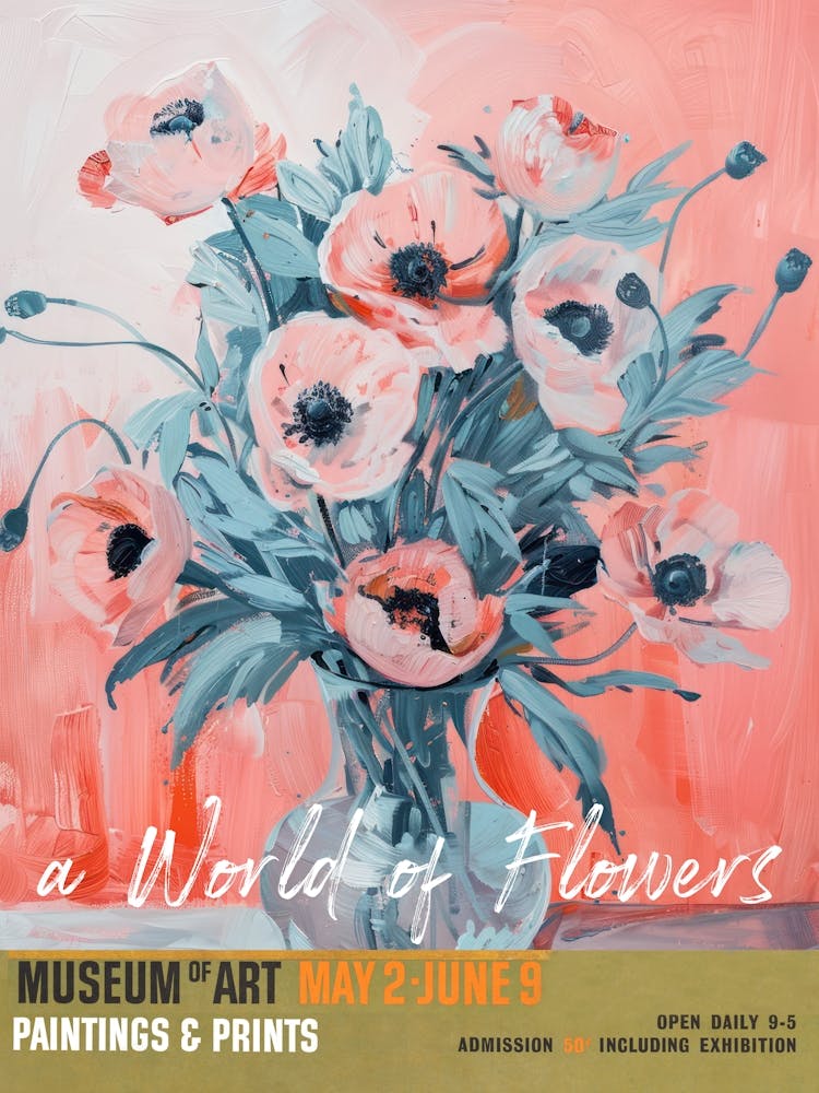A World Of Flowers, Van Gogh Exhibition Poppy 4