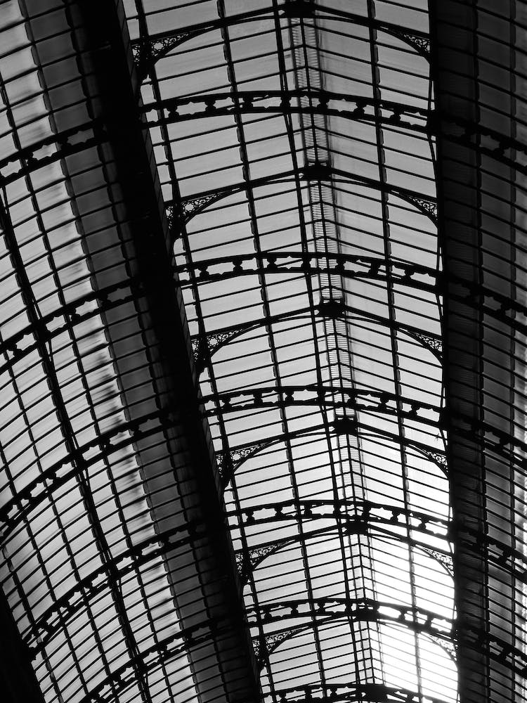 Galleria Long Glass Ceiling - Milan Italy