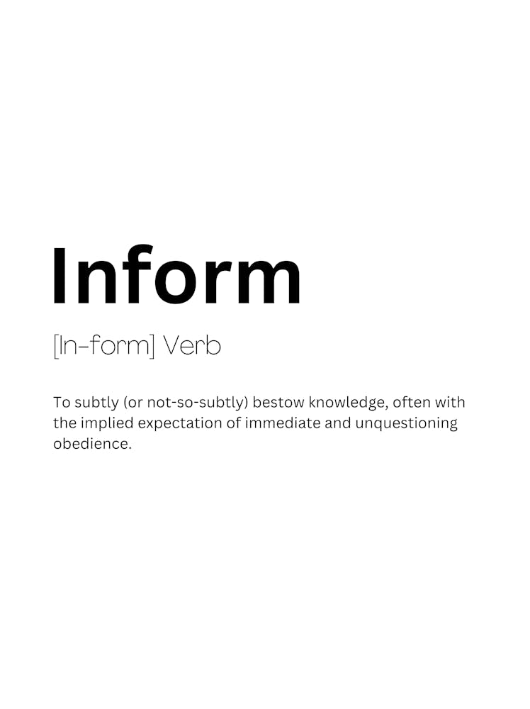 Inform Definition Meaning