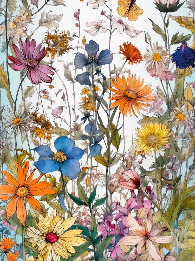 Wildflowers flowers nature art 3