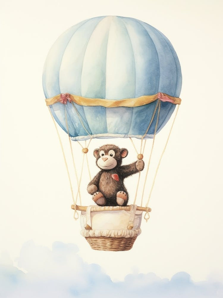 Baby Chimpanzee 1 In A Hot Air Balloon