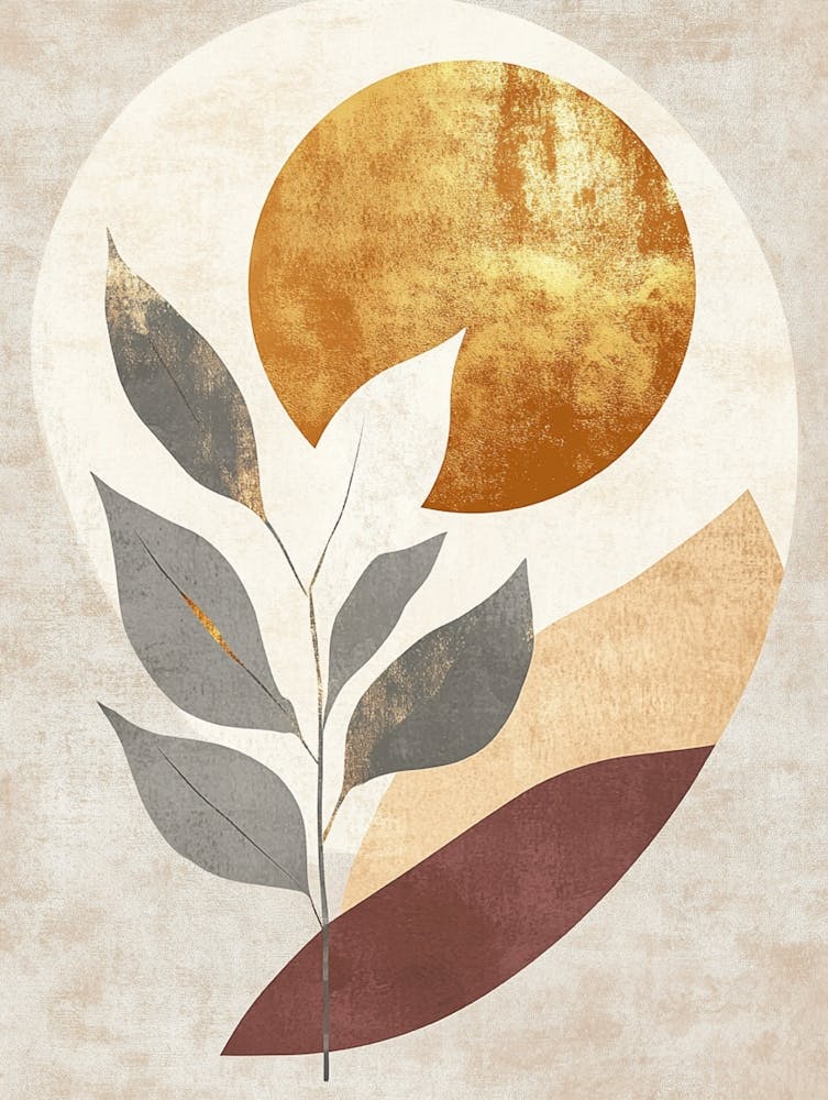 Sun And Leaves Canvas Print