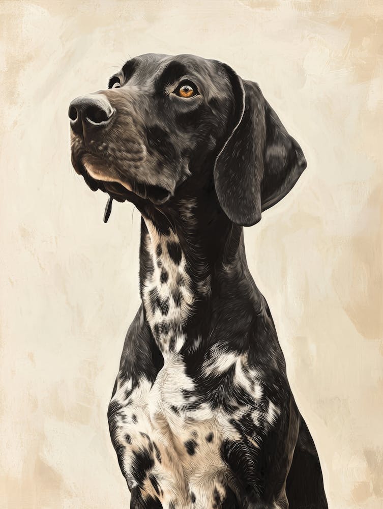 Pointer Dog. Generated AI.