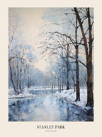 Winter City Park Poster Stanley Park Vancouver Canada 1