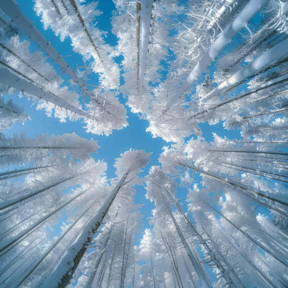 Looking Up In The Snow