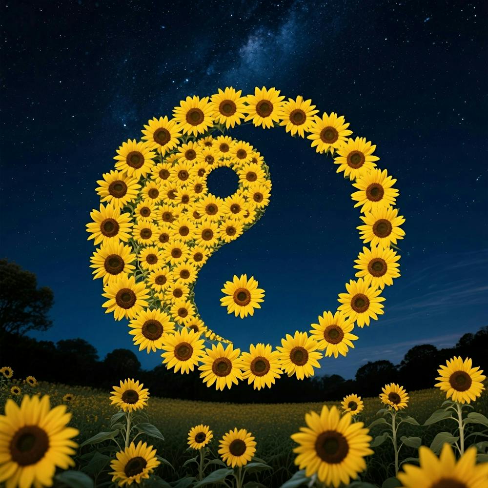 Sunflowers Yin Yang