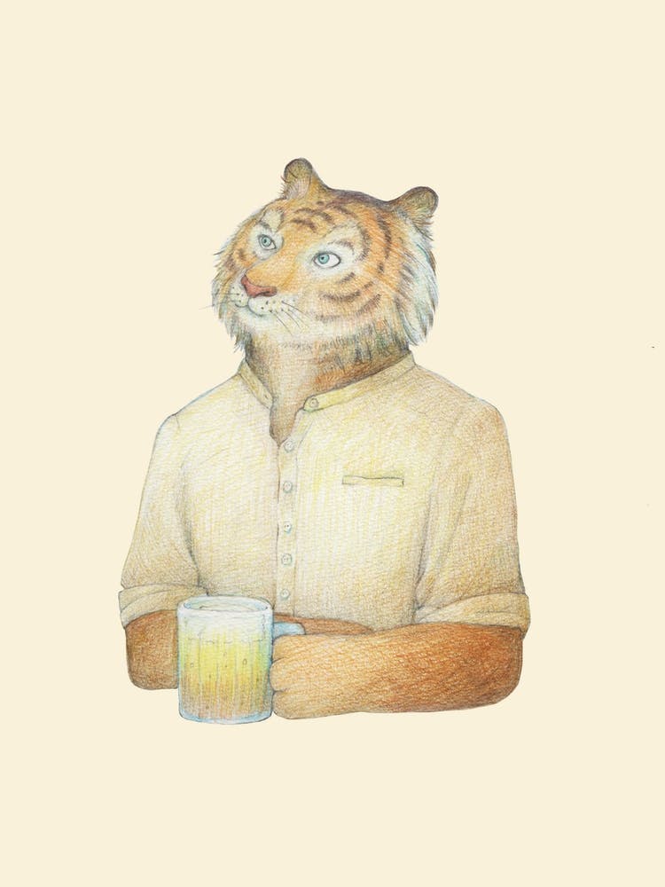 Tiger und Bier