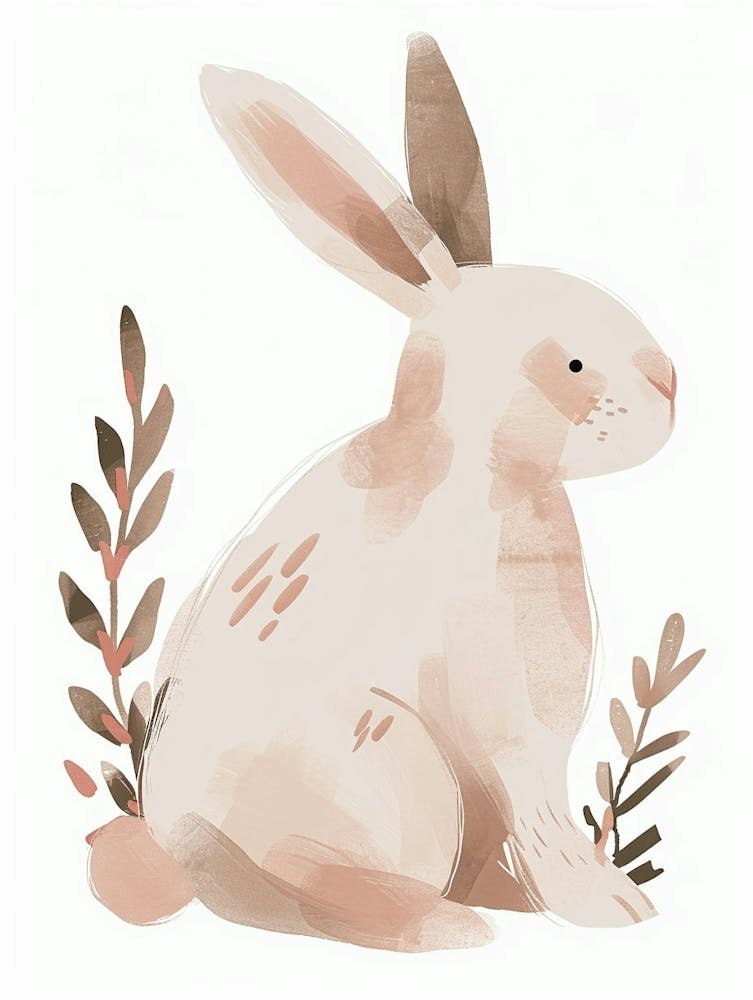 Florida White Rabbit Kids Illustration 4
