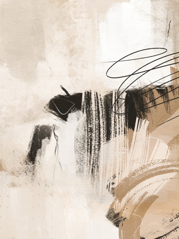 Neutral Brush Stroke Abstract