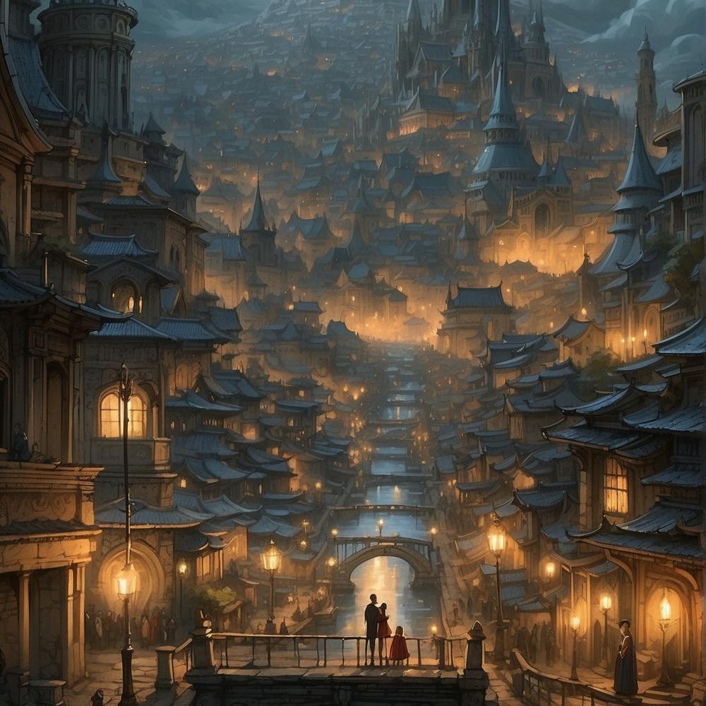 Stadt bei Nacht