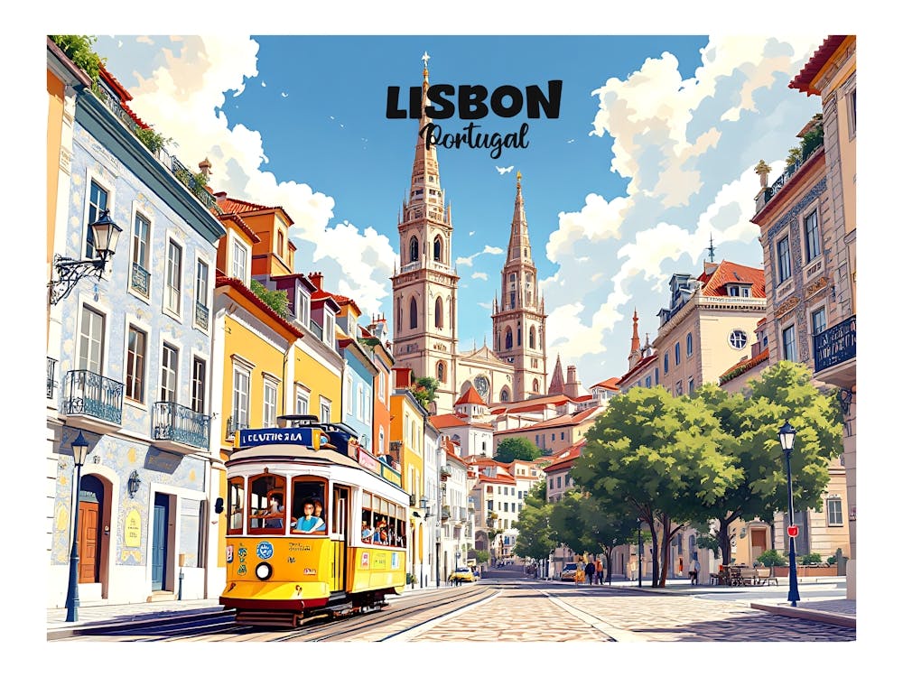 Lisbon Portugal Vintage Travel V 07