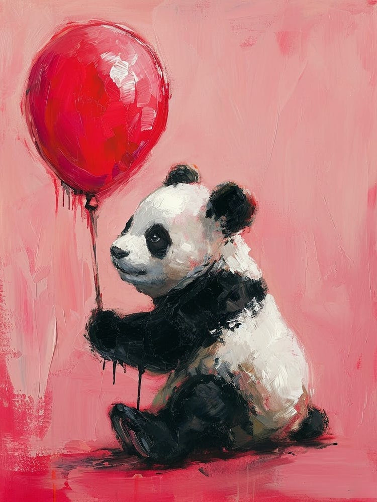 Cute Panda 1 With Balloon