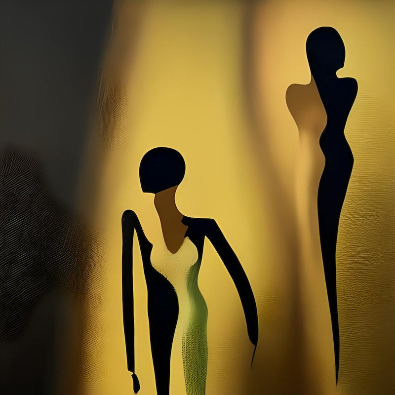 Gold And Black Abstract Silhouettes