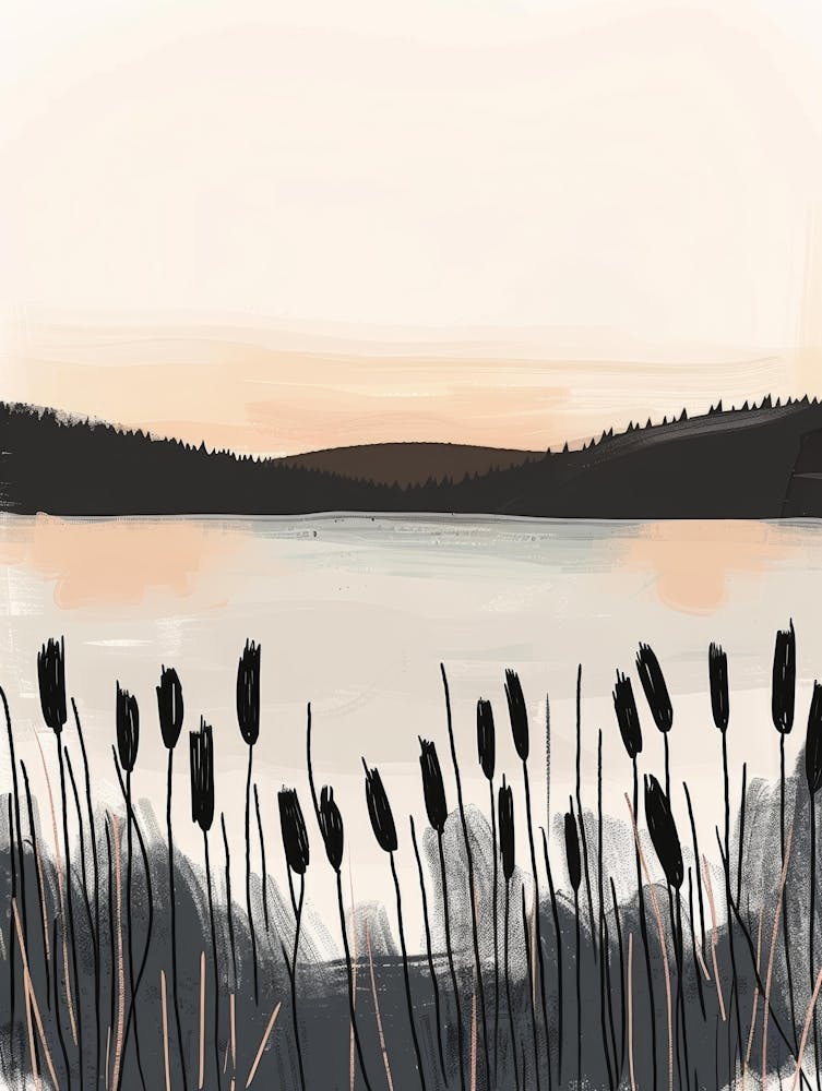 Reeds At Sunset