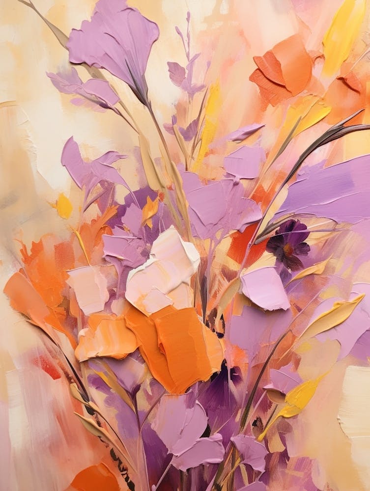 Herbst-Blumenmalerei Lavendel 1