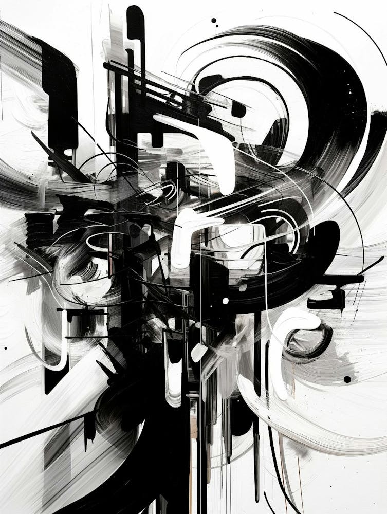 Transformation Abstract Black And White 1