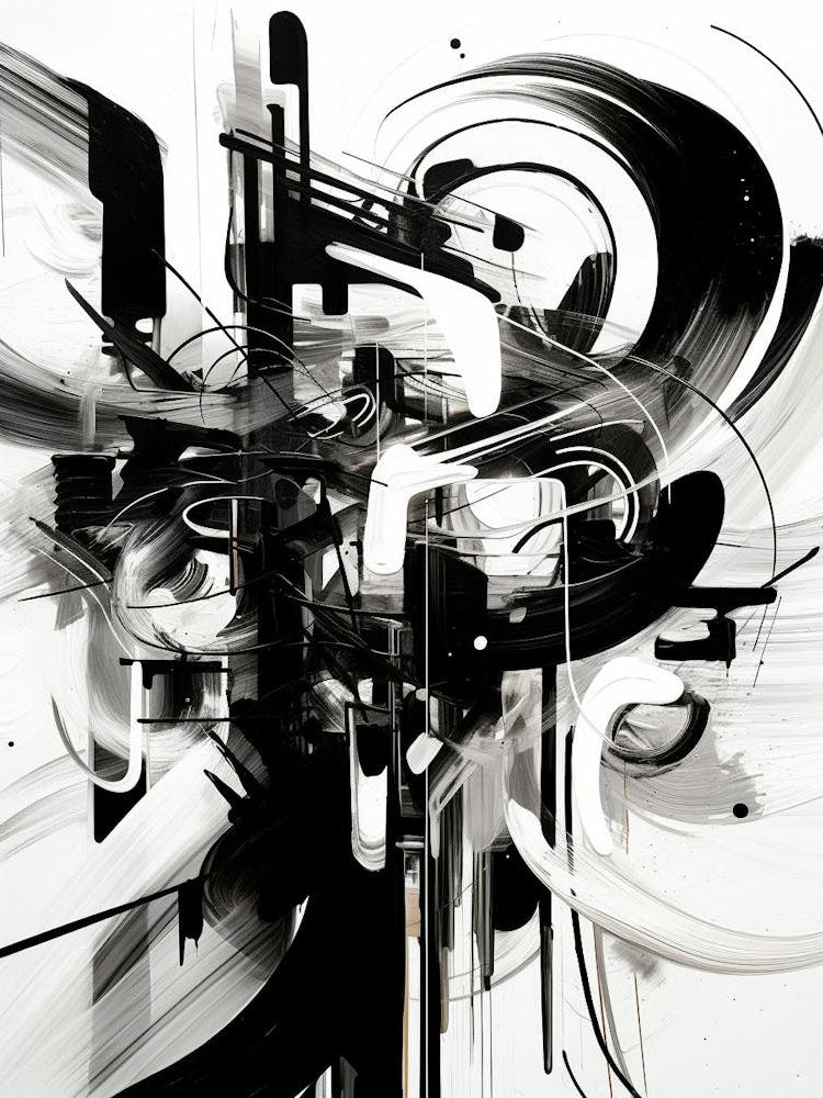 Transformation Abstract Black And White 1