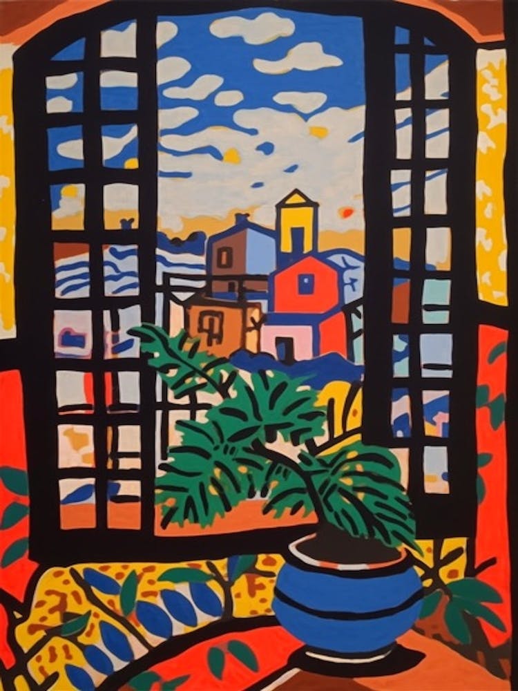 Window View Of Tokyo In The Style Of Fauvist 3