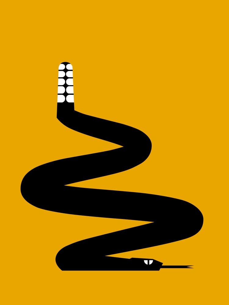 Abstract Snake Yellow