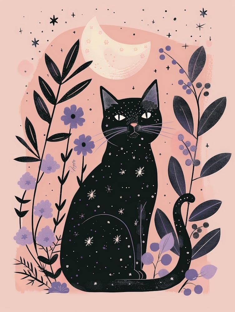 Black Cat In The Moonlight 5