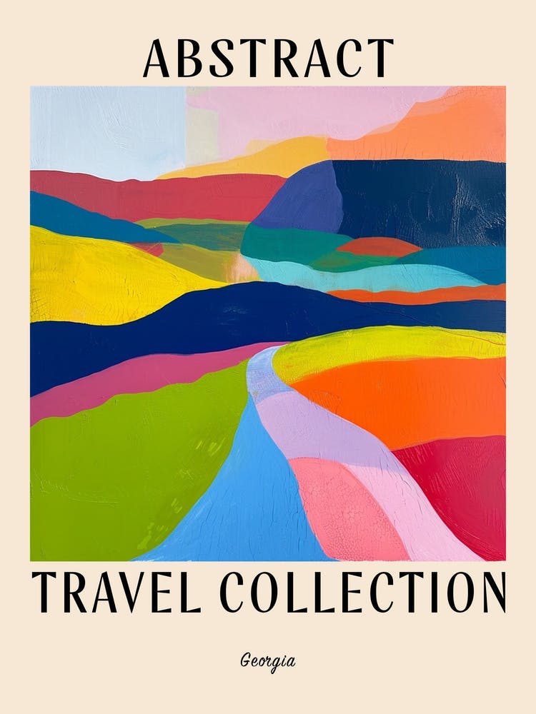 Abstract Travel Collection Poster Georgia 2
