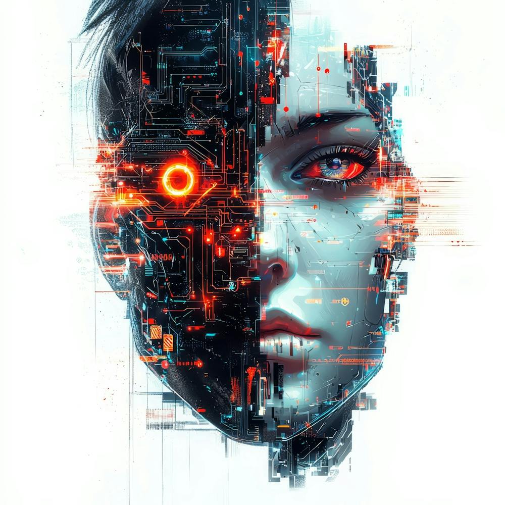 Cyborg.Generated AI. Wall 2