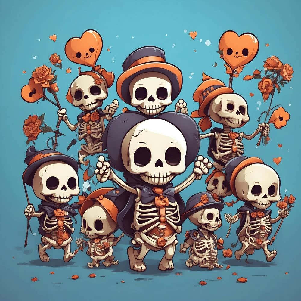 Day Of The Dead Skeletons 2
