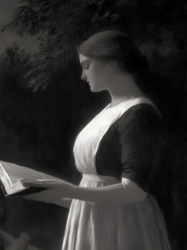 Frau liest ein Buch 1