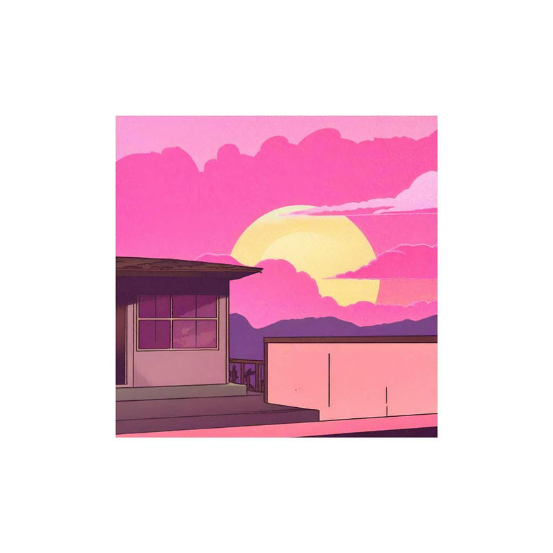 Pink Sunset in town