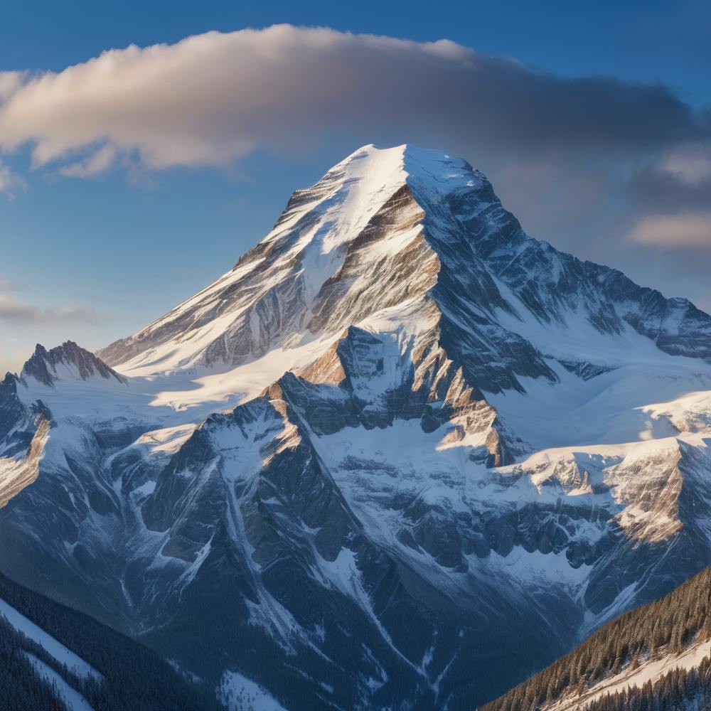 A Beautiful snow Mountain