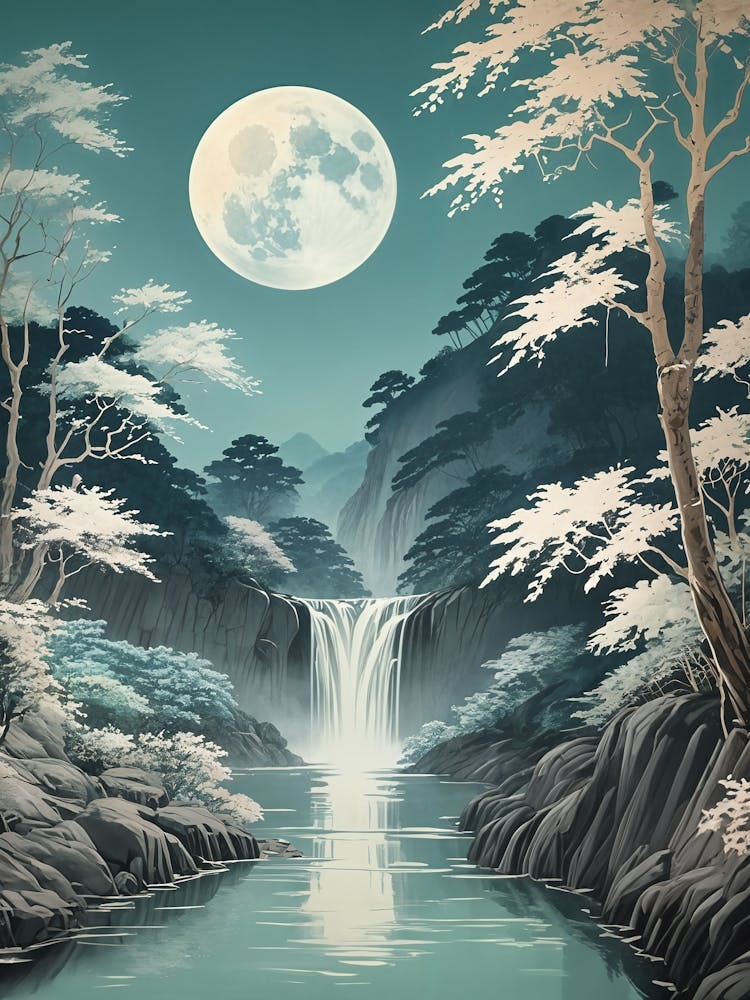Moonlit Waterfall no2
