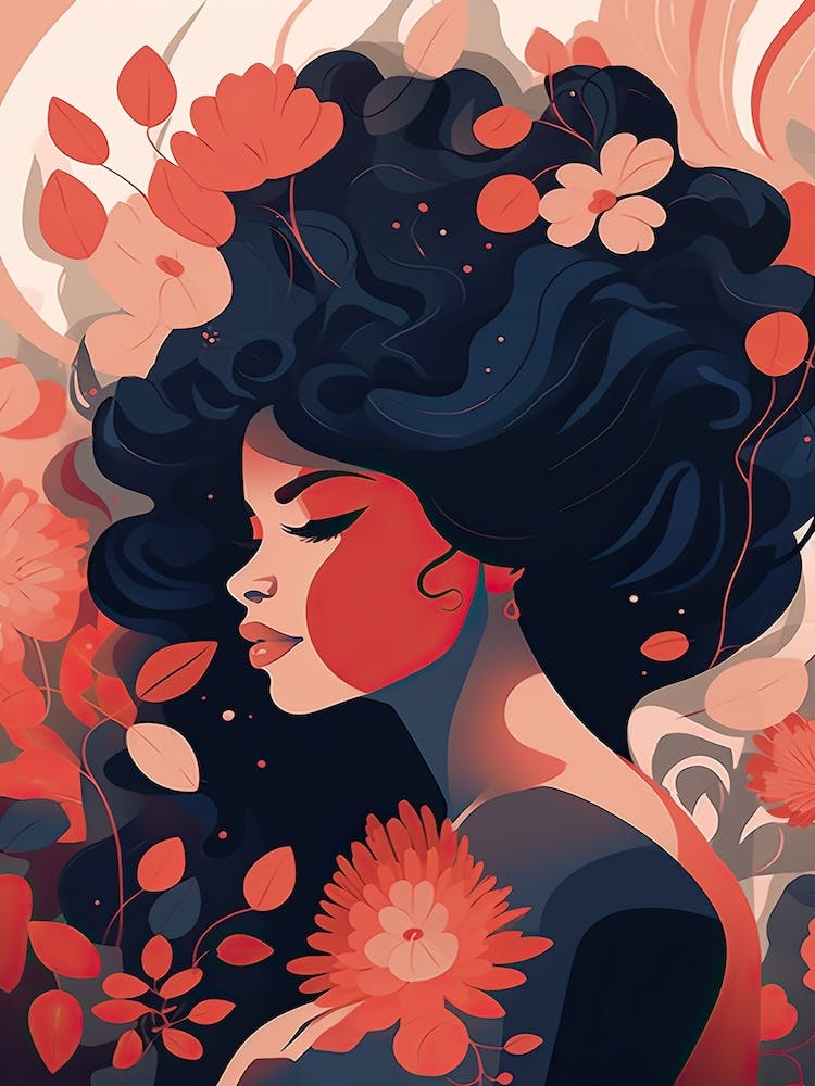 Bloom Body Woman Boho Illustration 5