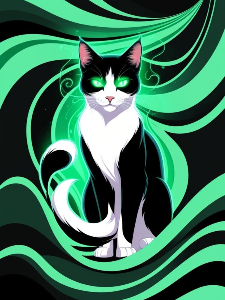 Cat With Green Eyes 2