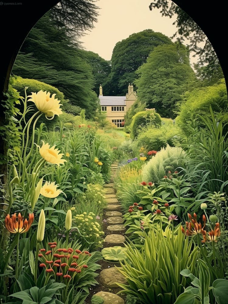 Hidcote Manor Garden United Kingdom Henri Rousseau Style 3