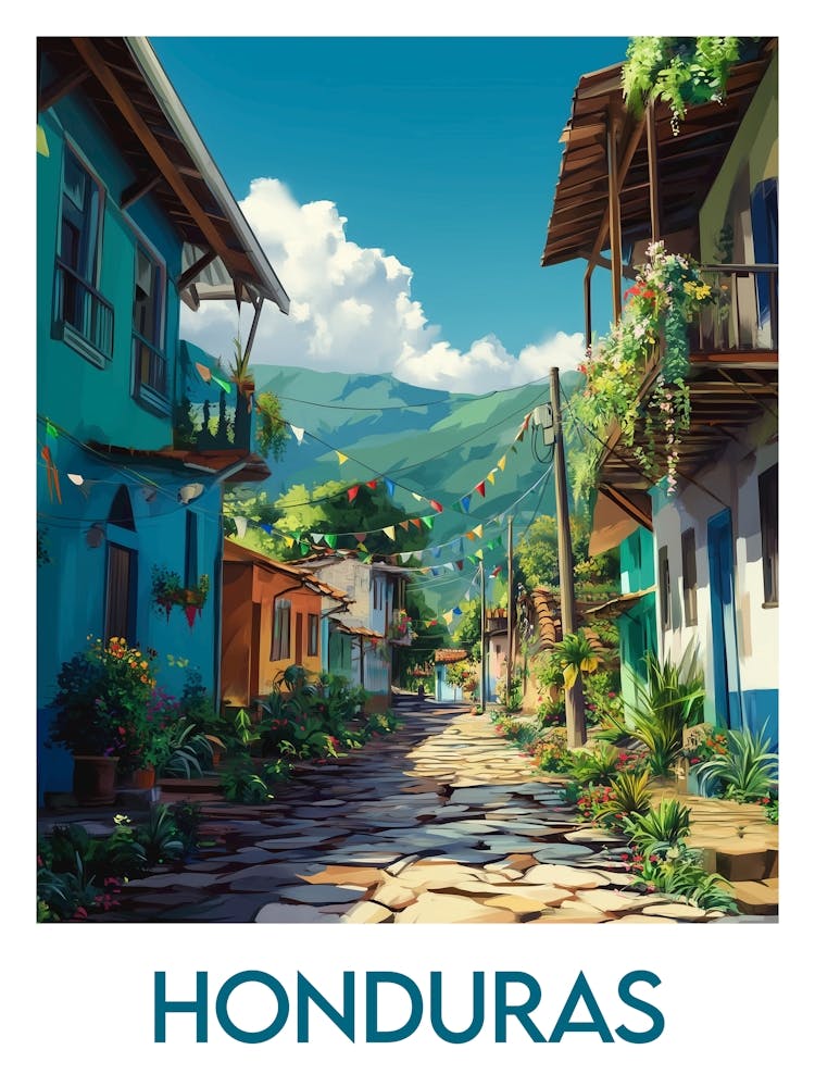 Affiche de voyage Honduras