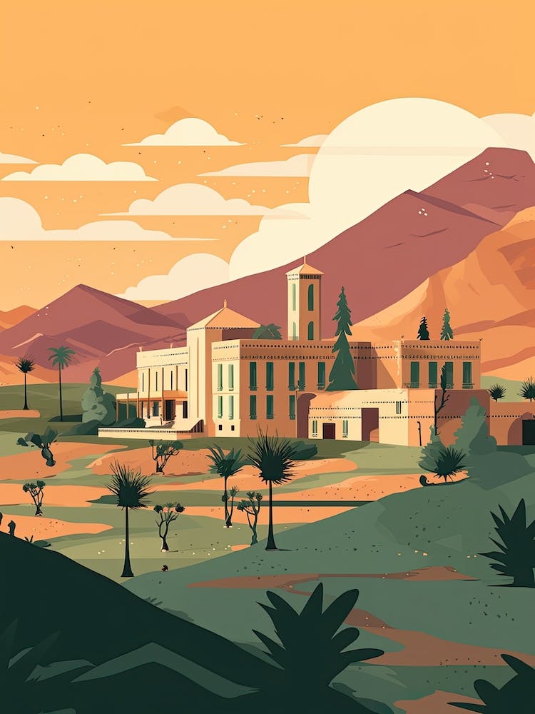 Riyadh Saudi Arabia Travel Illustration 4