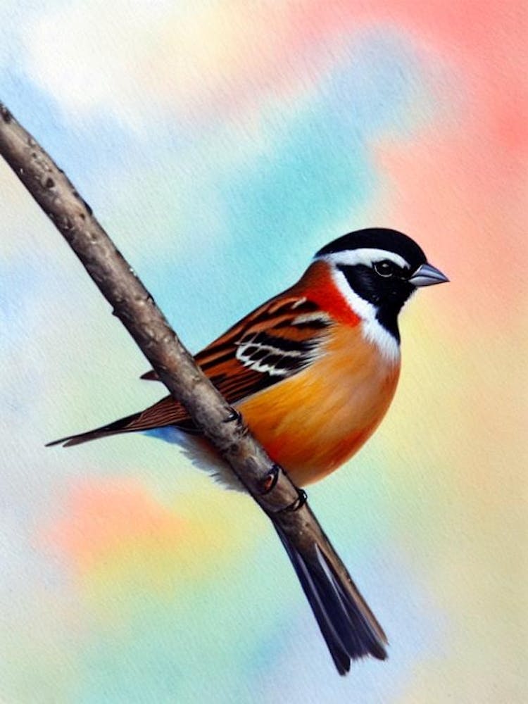 Sparrow Watercolour Bird