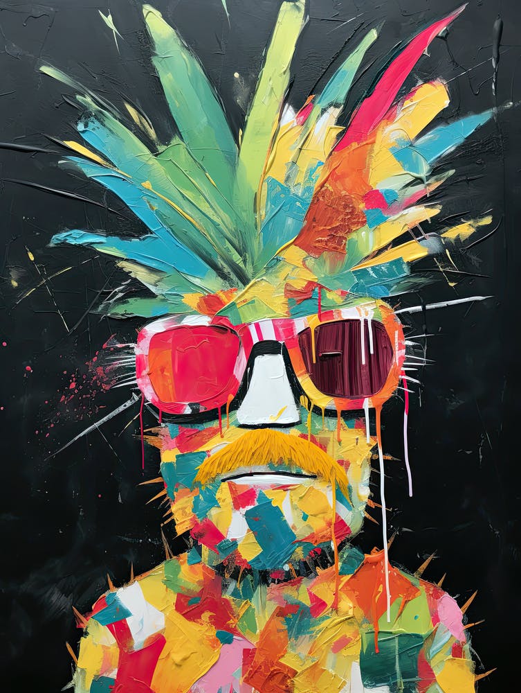 Hawaiian Man, Pineapple express Basquiat-Style