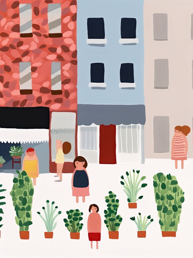 New York City Scene, Tiny People And Illustration 1