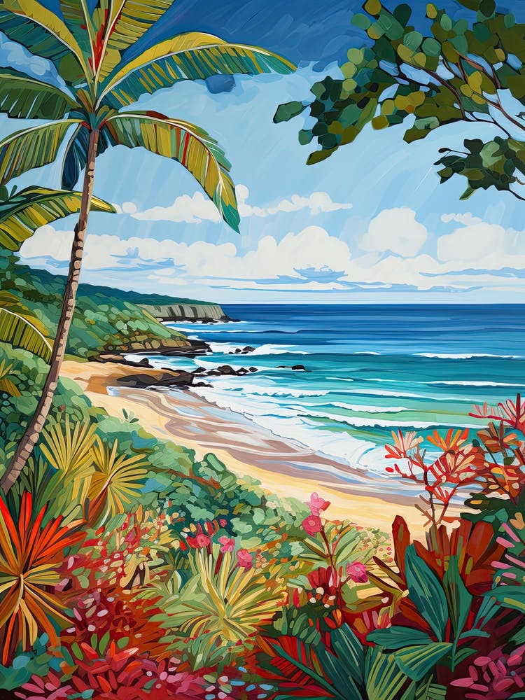 Hapuna Beach, Hawaï, Style Matisse et Rousseau 3