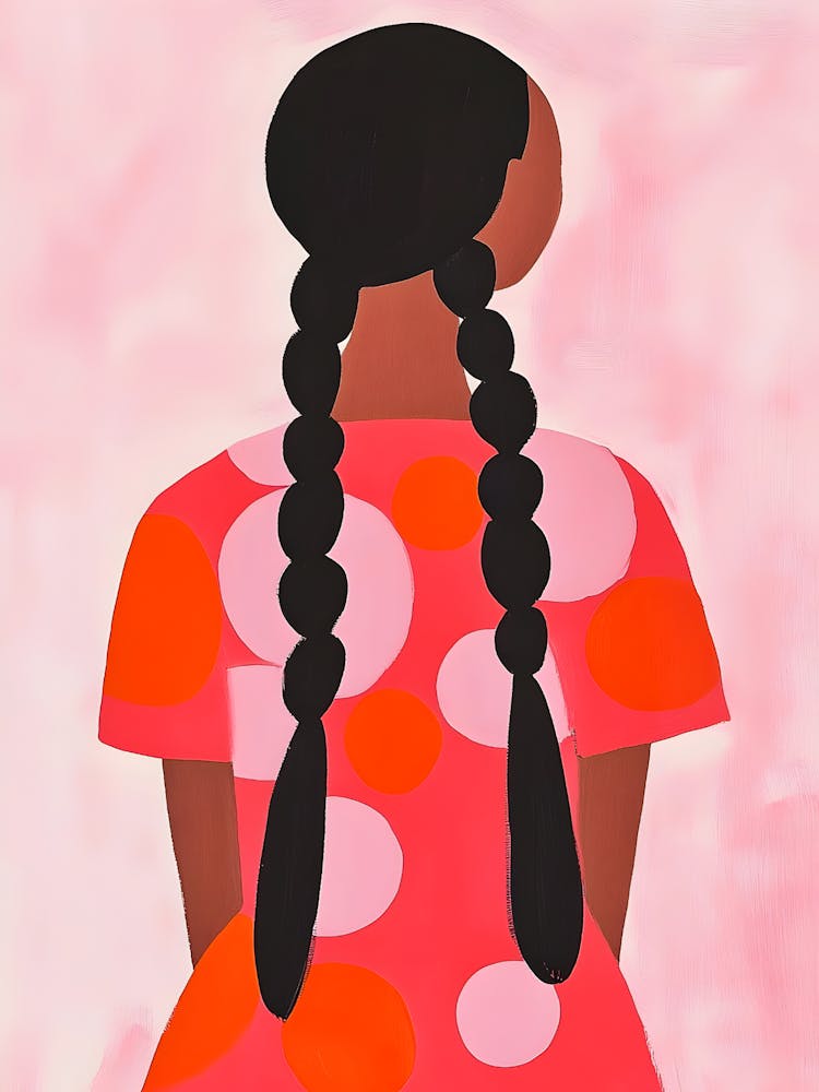Back Of A Girl With Braids