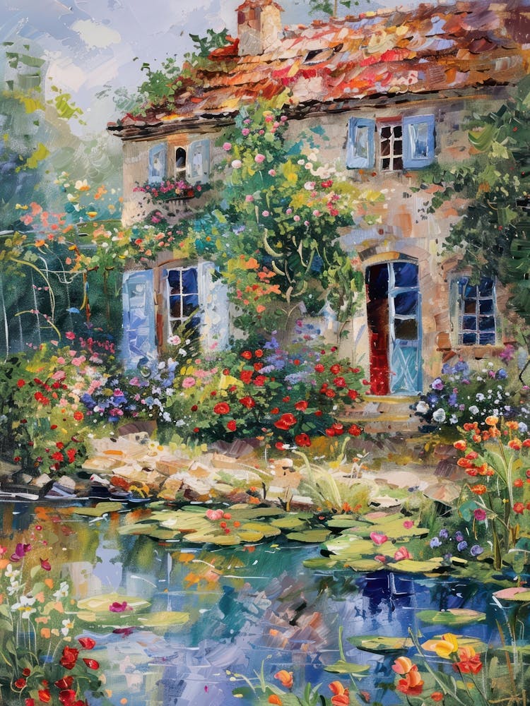 Floral Garden Summer Pond 1