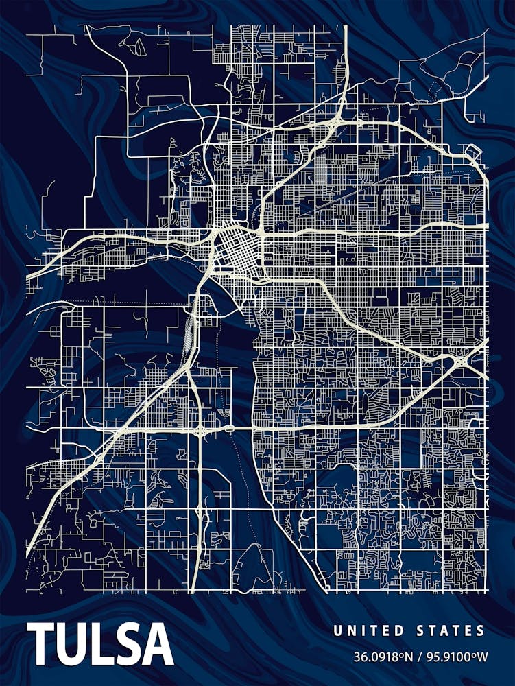 Tulsa Crocus Marble Map