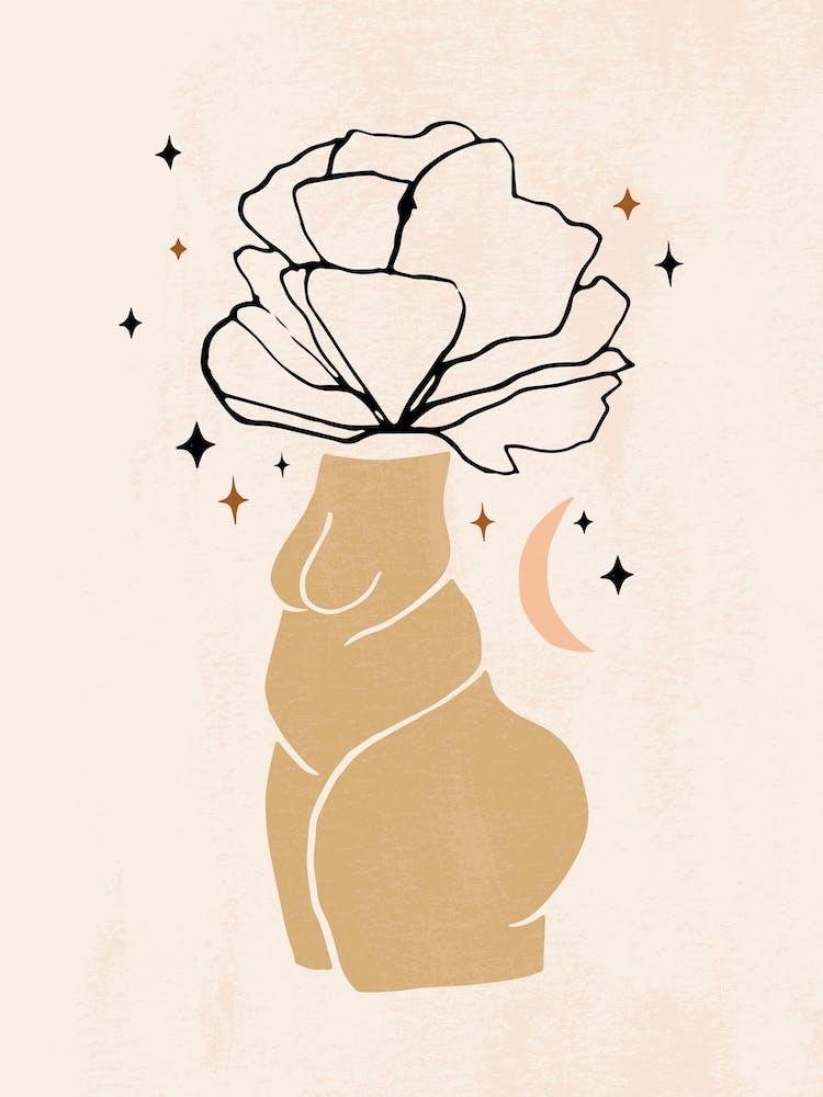 Vases Flower Head Body Positive