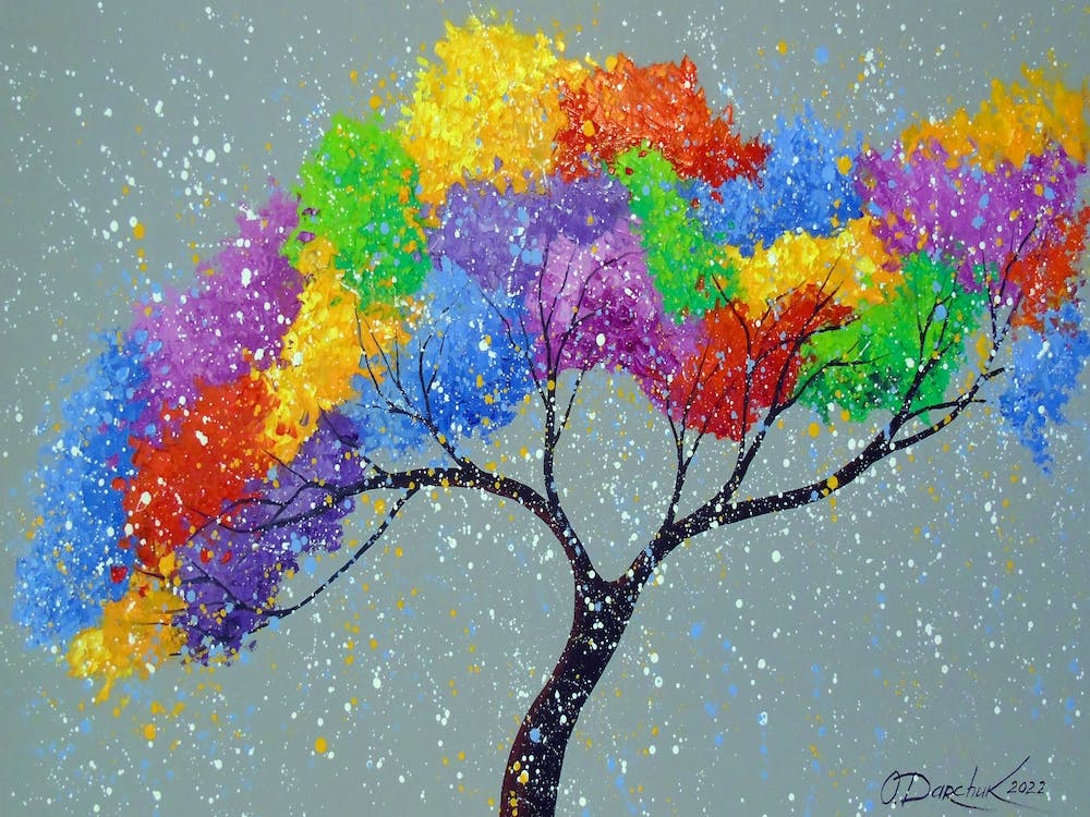Tree of different emotions