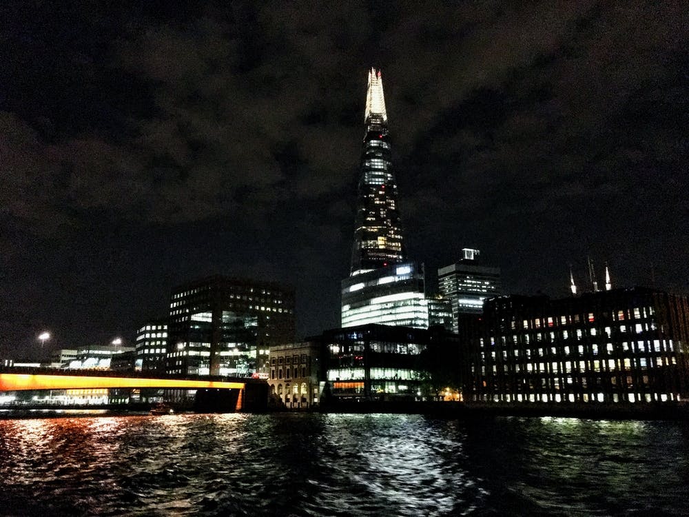 Shard At Night From The Thames (UK Series)