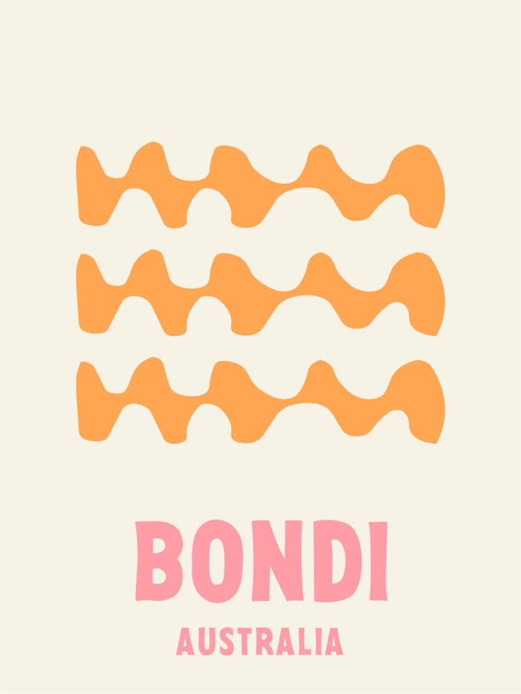 Bondi Beach, Australia, Graphic Style Poster 2