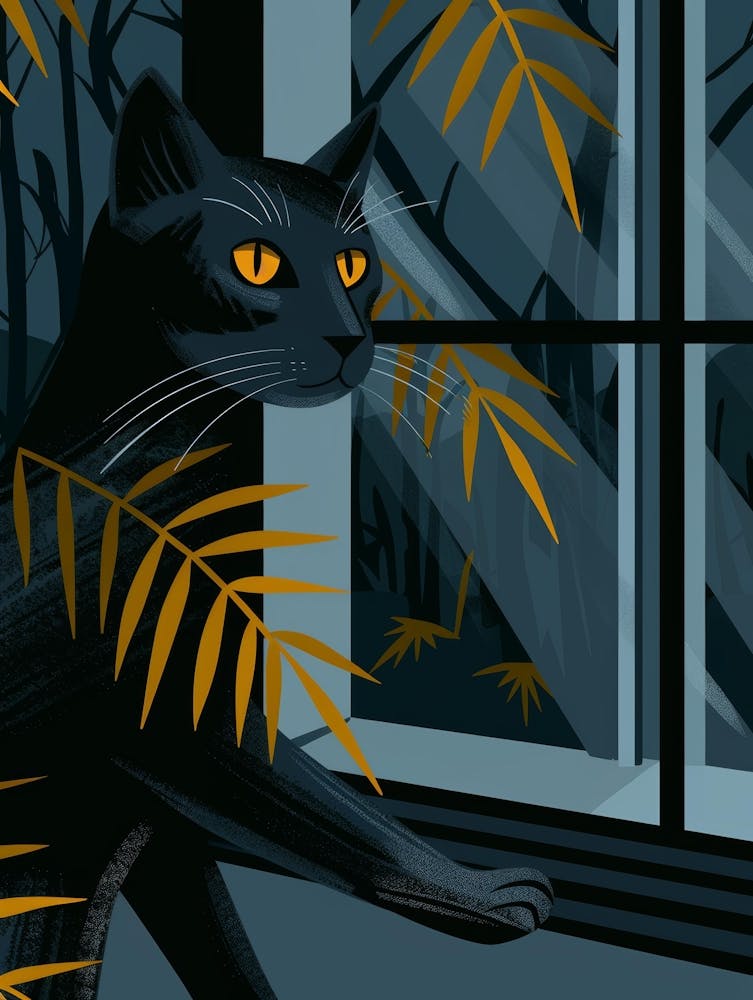 Cat In The Window 2