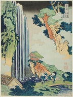 The Waterfall At Ono On The Kisokaidō Road (1832) , Katsushika Hokusai