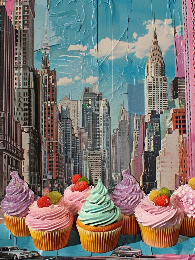 Kitsch New York Cupcake Collage 2